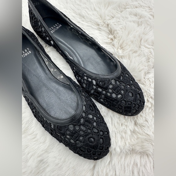 Stuart Weitzman Eyelet dippy lace Ballet Flats size‎ 7 women’s loafers NWT - Picture 9 of 10
